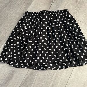 Active USA black and white polka dot skirt size small